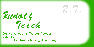 rudolf teich business card